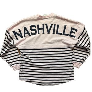 Spirit Jersey Nashville Tennessee Pink Long Sleeve Shirt Size S Striped
